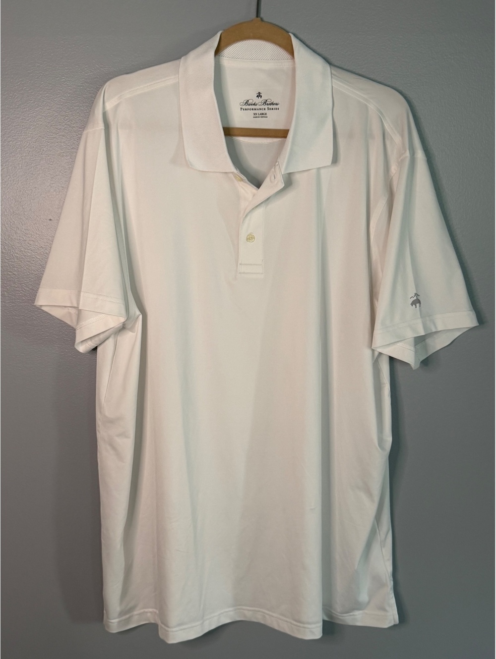 Brooks Brothers Performance Series Men's White Polo Shirt XXL